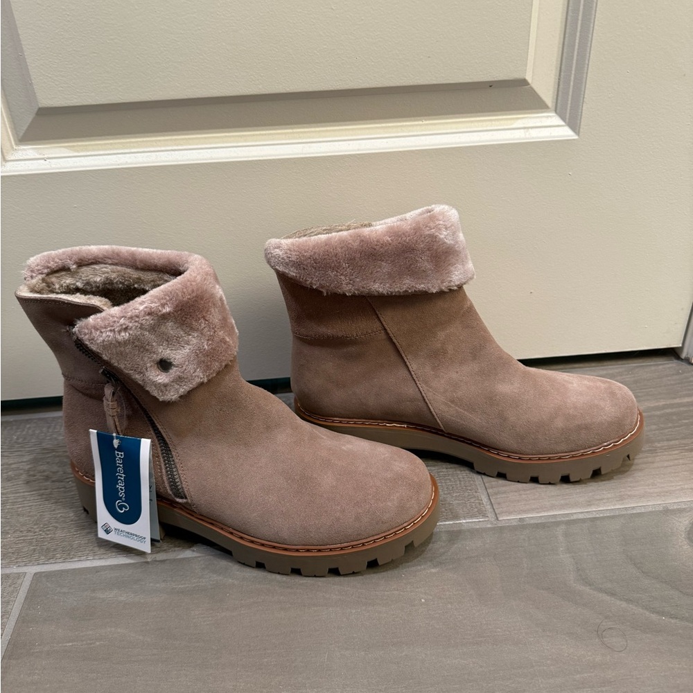 BareTraps Taupe Winter Boots with Faux Fur